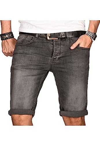 ALESSANDRO SALVARINI Herren Designer Jeans Short Kurze Hose Slim Sommer Shorts Bermuda [AS-106-W33] von ALESSANDRO SALVARINI