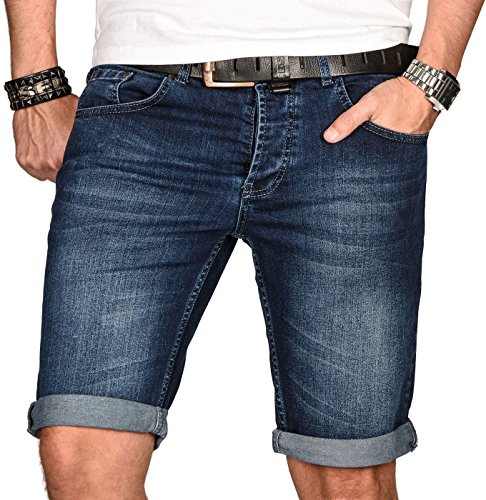ALESSANDRO SALVARINI Herren Designer Jeans Short Kurze Hose Slim Sommer Shorts Bermuda [AS-108-W29] von ALESSANDRO SALVARINI