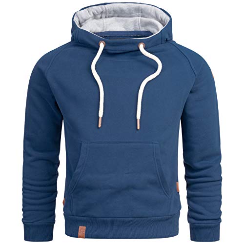 ALESSANDRO SALVARINI Herren Kapuzenpullover Hoodie Kapuze Sweater AS290 [AS-290-Blau-Gr.XXL] von ALESSANDRO SALVARINI