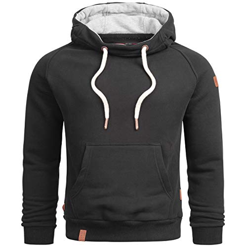 ALESSANDRO SALVARINI Herren Kapuzenpullover Hoodie Kapuze Sweater AS290 [AS-290-Schwarz-Gr.S] von ALESSANDRO SALVARINI