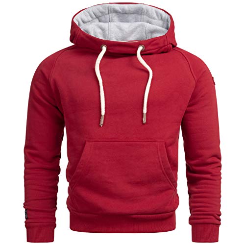 ALESSANDRO SALVARINI Herren Kapuzenpullover Hoodie Kapuze Sweater AS291 [AS-291-Bordeaux-Gr.XL] von ALESSANDRO SALVARINI