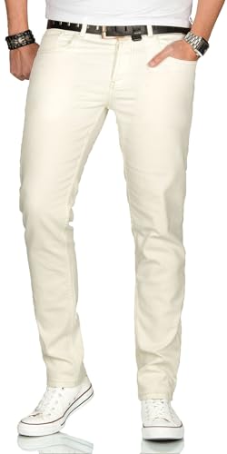 ALESSANDRO SALVARINI Herren Slim Fit Jeans Hose Denim Stretch-Jeans Jeanshose Washed [AS090 - W36 L34] von ALESSANDRO SALVARINI