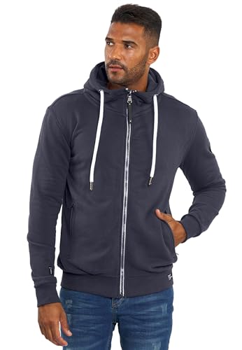 ALESSANDRO SALVARINI Herren Sweatjacke (S-3XL) mit Kapuze - Leicht, Atmungsaktiv, Kapuzenpullover mit Reißverschluss Männer - AS-296 Navy Medium von ALESSANDRO SALVARINI