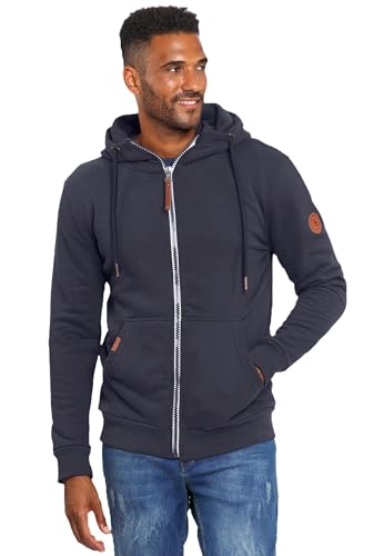 ALESSANDRO SALVARINI Herren Sweatjacke (S-3XL) mit Kapuze - Leicht, Atmungsaktiv, Kapuzenpullover mit Reißverschluss Männer - AS-292 Navy Small von ALESSANDRO SALVARINI