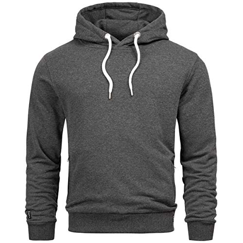 ALESSANDRO SALVARINI Herren Sweatjacke Kapuzenpullover Kapuze Hoodie Sweater Pulli AS193 [AS-193-Dunkelgrau-Gr.3XL] von ALESSANDRO SALVARINI