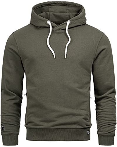 ALESSANDRO SALVARINI Herren Sweatjacke Kapuzenpullover Kapuze Hoodie Sweater Pulli AS193 [AS-193-Khaki-Gr.L] von ALESSANDRO SALVARINI