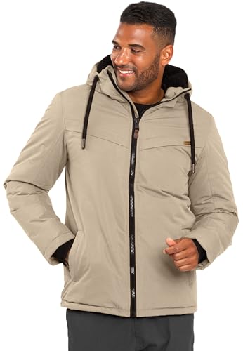 ALESSANDRO SALVARINI Herren Winter Jacke warm mit Kapuze AS-331 [AS-331-Beige-Gr.L] von ALESSANDRO SALVARINI