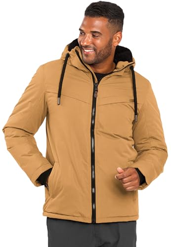 ALESSANDRO SALVARINI Herren Winter Jacke warm mit Kapuze AS-331 [AS-331-Coffee-Gr.L] von ALESSANDRO SALVARINI