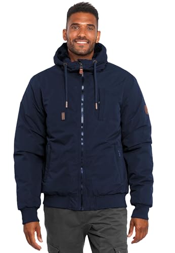 ALESSANDRO SALVARINI Herren Winterjacke (S-3XL) mit Kapuze - Teddyfleece innen komplett, Winddicht, Warme Jacke Männer - AS-320 Navy Small von ALESSANDRO SALVARINI