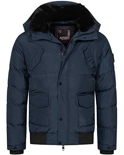 ALESSANDRO SALVARINI warme Herren Deisgner Winterjacke AS-286 [AS-286-Navy-Gr.3XL] von ALESSANDRO SALVARINI