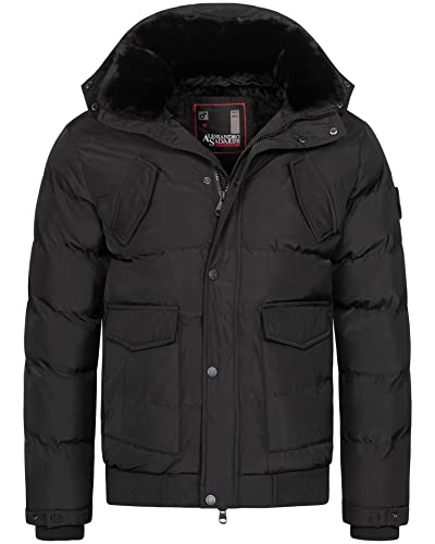 ALESSANDRO SALVARINI warme Herren Deisgner Winterjacke AS-286 [AS-286-Schwarz-Gr.3XL] von ALESSANDRO SALVARINI