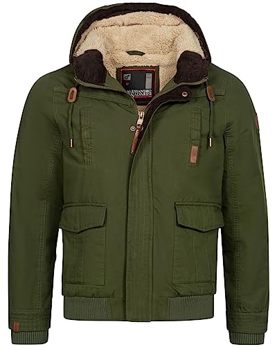 ALESSANDRO SALVARINI warme Herren Designer Winterjacke AS-287 [AS-287-Olive-Gr.L] von ALESSANDRO SALVARINI