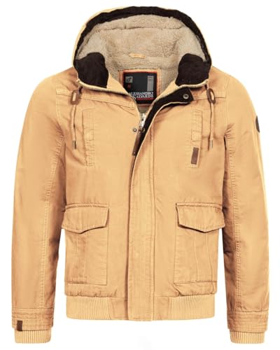 ALESSANDRO SALVARINI warme Herren Designer Winterjacke AS-287 [AS-287-Coffee-Gr.3XL] von ALESSANDRO SALVARINI