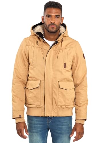 ALESSANDRO SALVARINI Herren Winterjacke (S-3XL) - 100% Baumwolle Obermaterial, Teddyfell innen komplett, Warme Jacke Männer - AS-287 Coffee XX-Large von ALESSANDRO SALVARINI