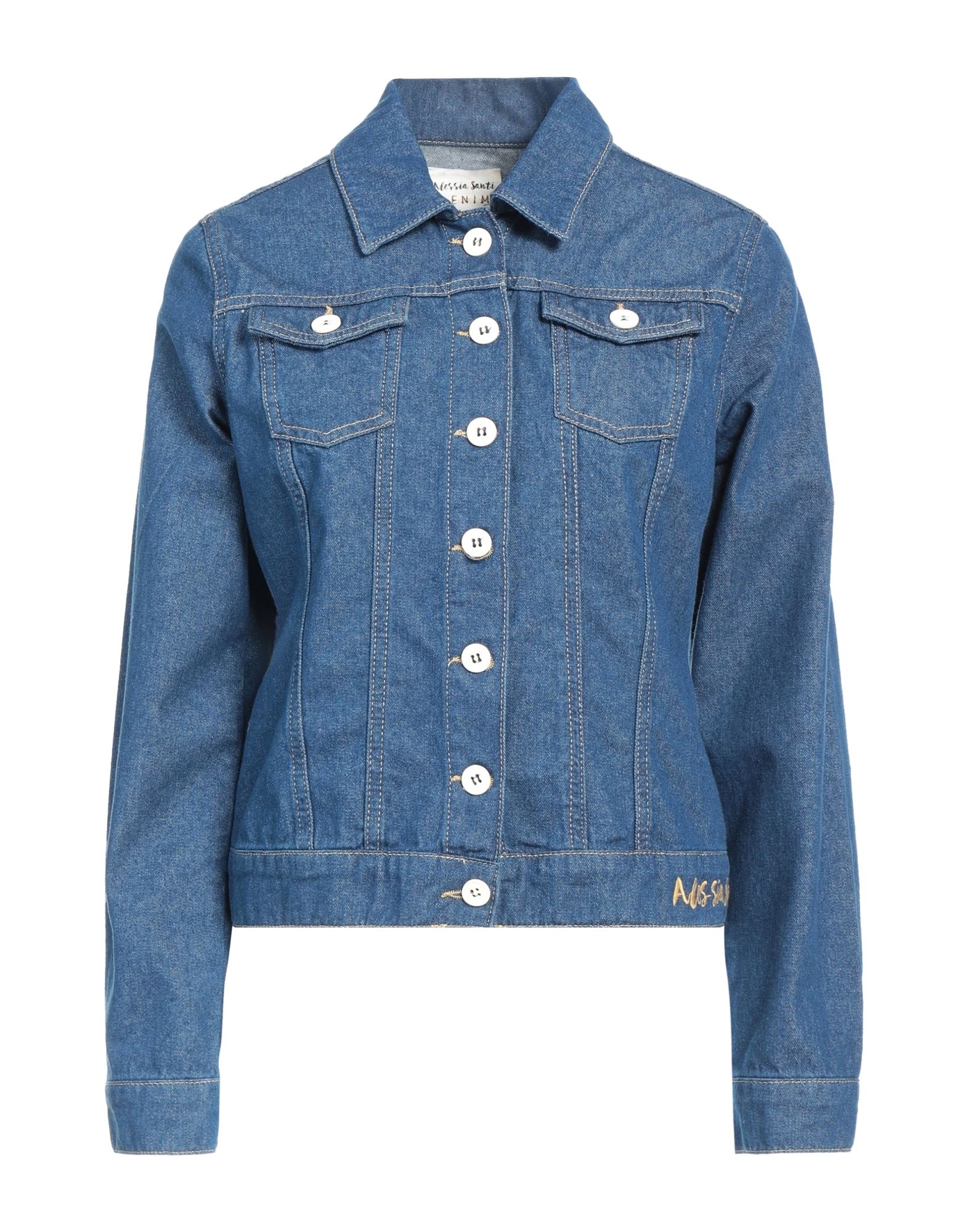 ALESSIA SANTI Jeansjacke/-mantel Damen Blau von ALESSIA SANTI