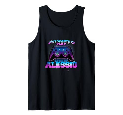 Herren ALESSIO - LEVEL UP mit Controller: WILL NUR SPIELEN Tank Top Herren ALESSIO - LEVEL UP mit Controller: WILL NUR SPIELEN Tank Top von ALESSIO Sohn Enkel Geburtstag Geschenkideen