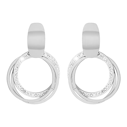 ALEXAH – Carmen Ohrringe - Ohrringe für Frauen - Ohrringe damen - Größe: 3,50 cm und Schnappverschluss – wenig Gewicht - Damenschmuck – hypoallergener Edelstahl (Silber) von ALEXAH