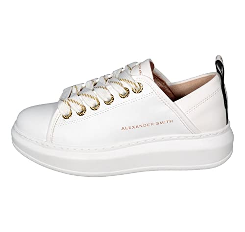 ALEXANDER SMITH Wembley 09WGD Damen-Sneakers Farbe Weiß Gold, Siehe Foto, 37 EU von ALEXANDER SMITH