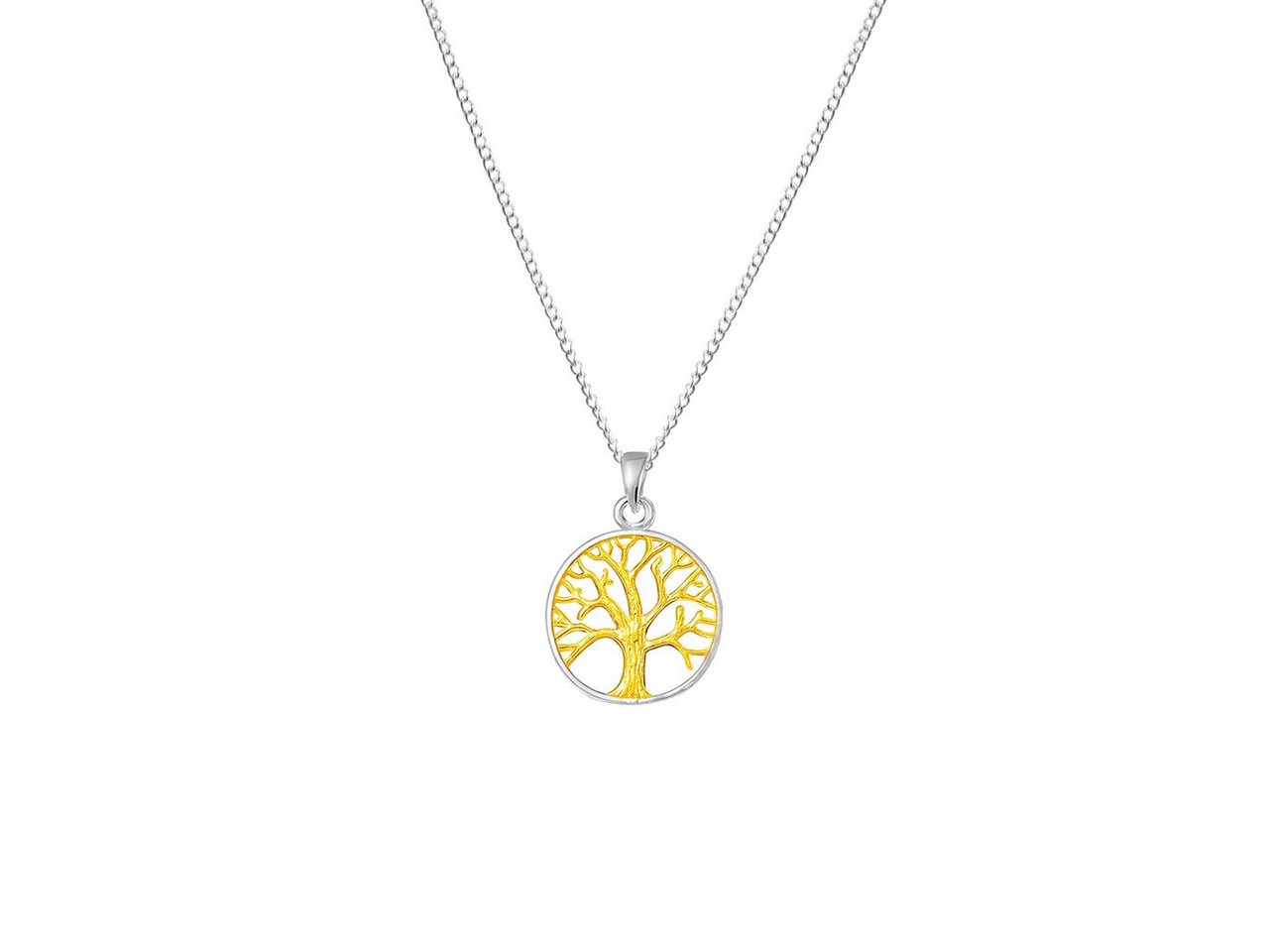 ALEXANDER YORK Kette mit Anhänger TREE OF LIFE in Gold, 2-tlg., 925 Sterling Silber von ALEXANDER YORK