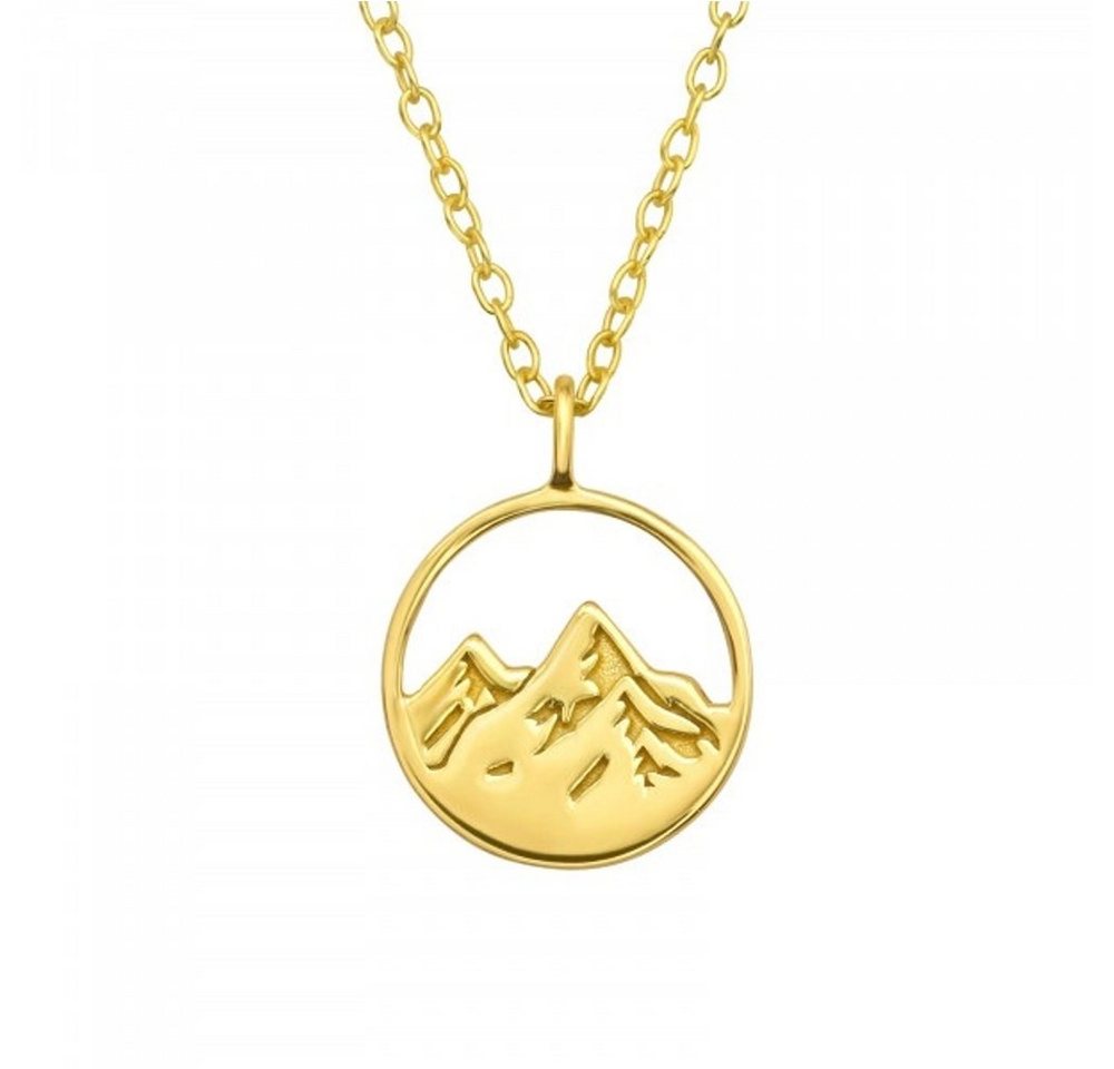 ALEXANDER YORK Kette mit Anhänger BERGE in Gold, 2-tlg., 925 Sterling Silber von ALEXANDER YORK