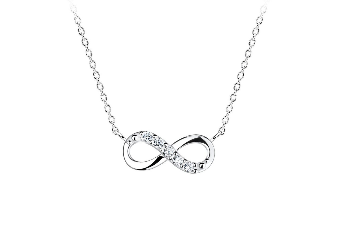 ALEXANDER YORK Kette mit Anhänger INFINITY Zirkonia, 2-tlg., 925 Sterling Silber von ALEXANDER YORK