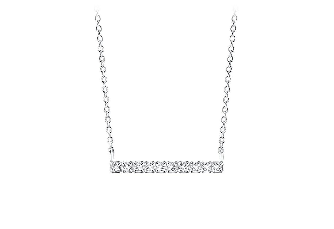 ALEXANDER YORK Kette mit Anhänger STAB ZIRKONIA, 925 Sterling Silber von ALEXANDER YORK