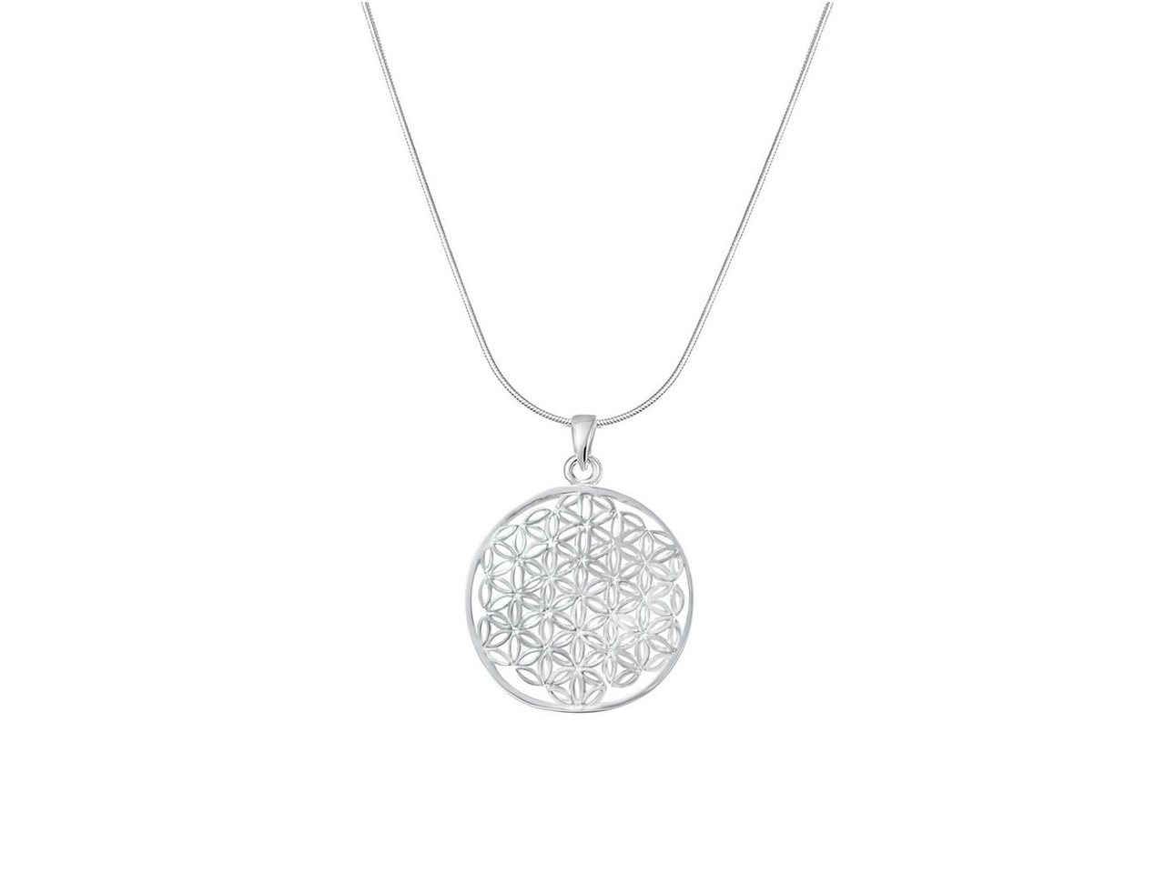 ALEXANDER YORK Kette und Anhänger Set FLOWER OF LIFE LEBENSBLUME XL, 2-tlg., 925 Sterling Silber von ALEXANDER YORK