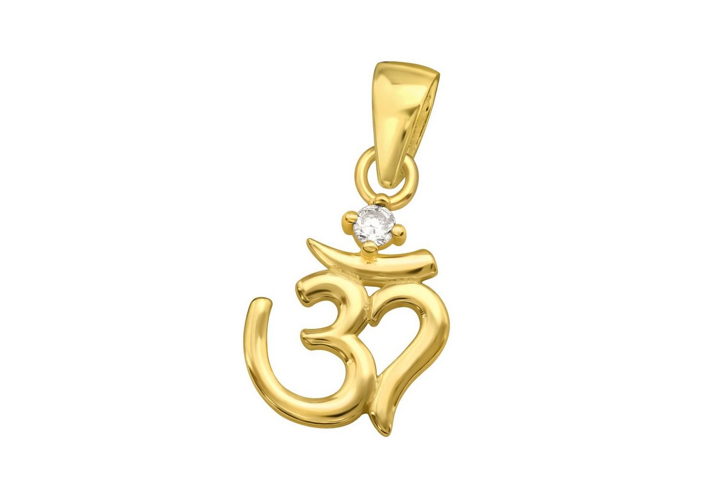 ALEXANDER YORK Kettenanhänger Om YOGA SYMBOL in Gold, 925 Sterling Silber von ALEXANDER YORK