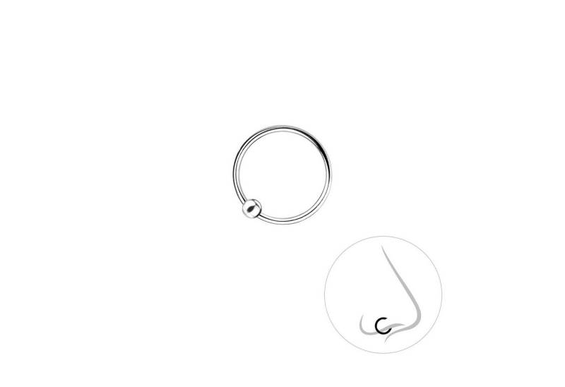 ALEXANDER YORK Nasenpiercing NASENRING 10 mm, 925 Sterling Silber von ALEXANDER YORK