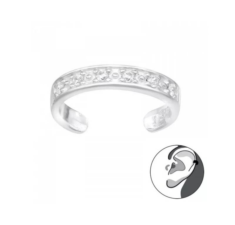 ALEXANDER YORK Ohrklemme EAR CUFF I Band Zirkonia, 925 Sterling Silber von ALEXANDER YORK