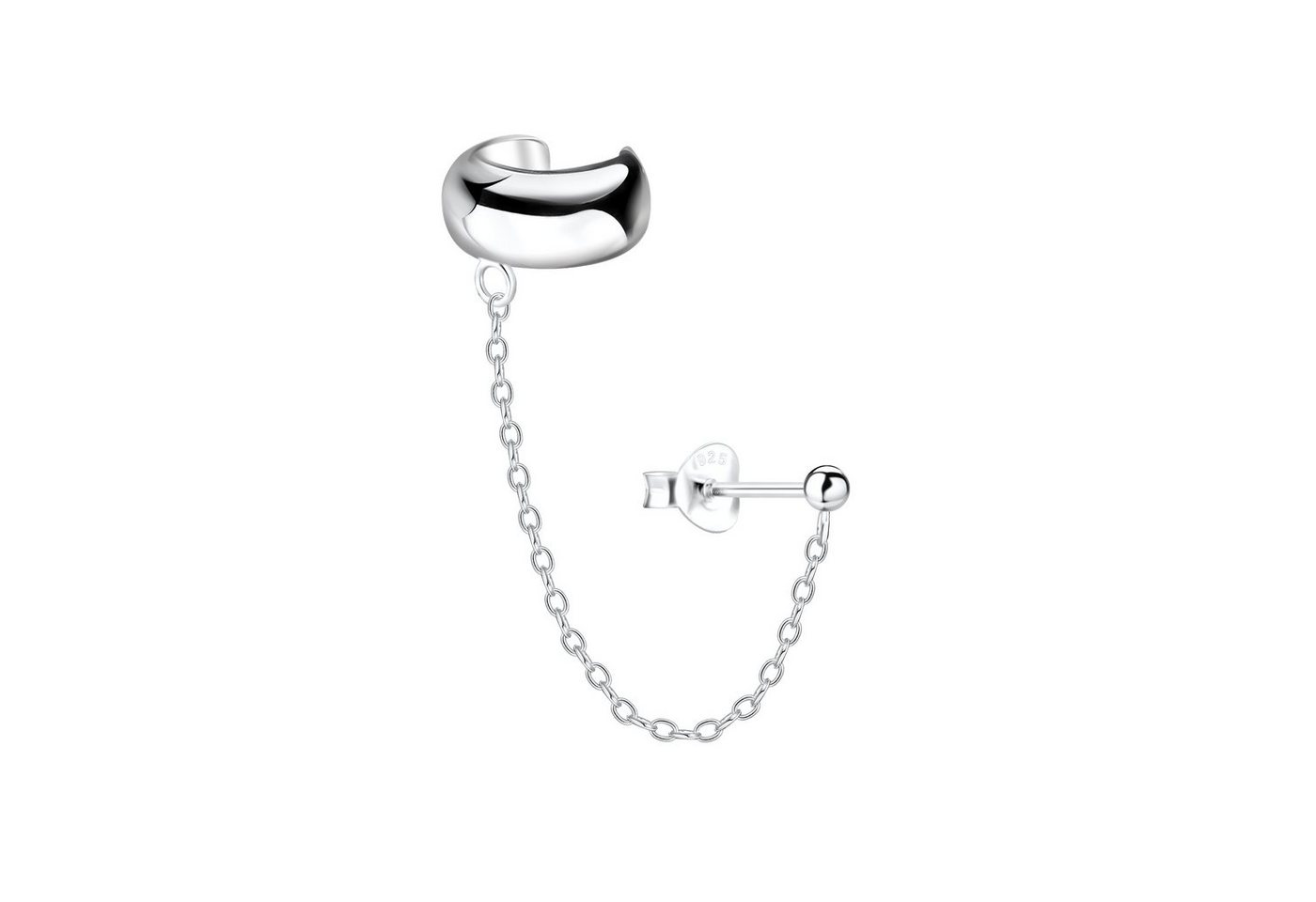 ALEXANDER YORK Ohrklemme OHRSTECKER mit EAR CUFF BAND, 925 Sterling Silber von ALEXANDER YORK