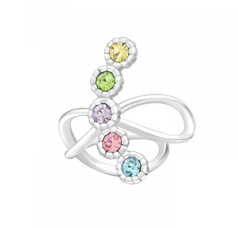 ALEXANDER YORK Ohrklemme EAR CUFF KRISTALL regenbogenfarben, 925 Sterling Silber von ALEXANDER YORK