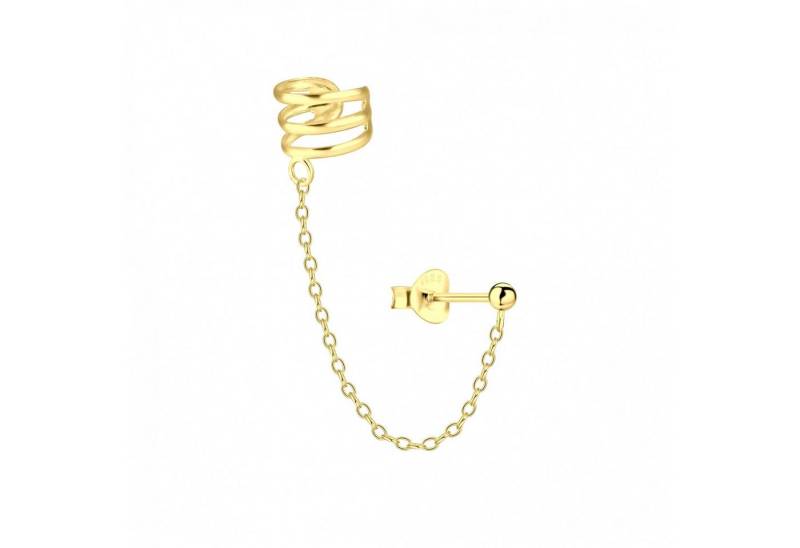 ALEXANDER YORK Ohrklemme Ohrstecker BALL mit EAR CUFF Triple line in Gold, 925 Sterling Silber ALEXANDER YORK Ohrklemme Ohrstecker BALL mit EAR CUFF Triple line in Gold, 925 Sterling Silber von ALEXANDER YORK