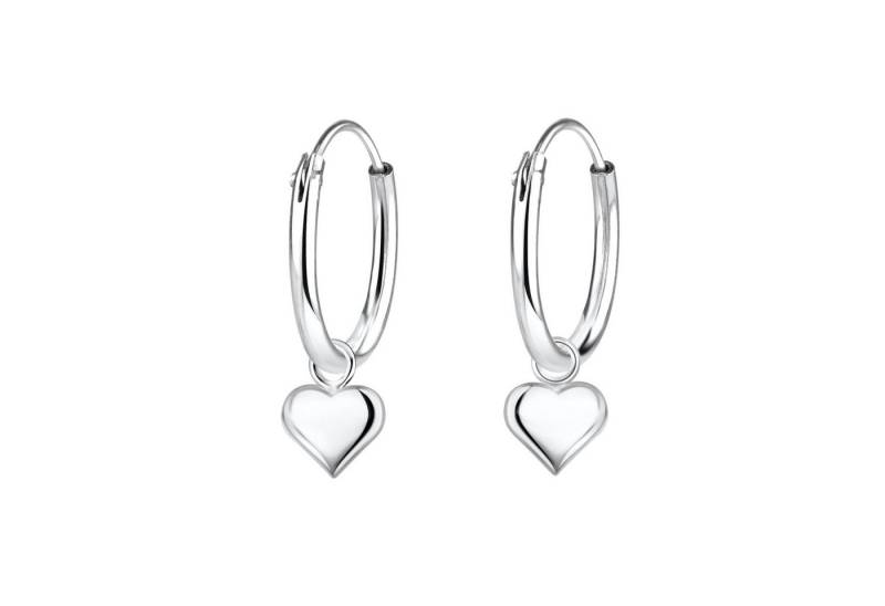 ALEXANDER YORK Paar Creolen Kinder-Ohrringe CHARM-HERZ, 2-tlg., 925 Sterling Silber von ALEXANDER YORK