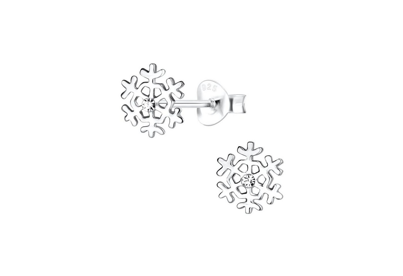 ALEXANDER YORK Paar Ohrstecker SCHNEEFLOCKE, 2-tlg., 925 Sterling Silber von ALEXANDER YORK