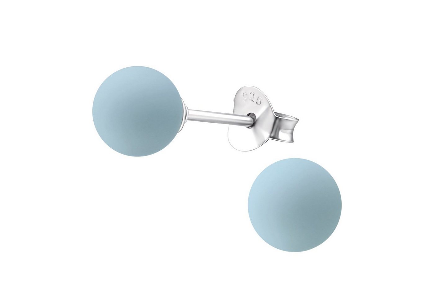 ALEXANDER YORK Paar Ohrstecker PERLE classic 6 mm I himmelblau, 2-tlg., 925 Sterling Silber von ALEXANDER YORK