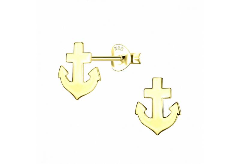 ALEXANDER YORK Paar Ohrstecker ANKER in Gold, 2-tlg., 925 Sterling Silber von ALEXANDER YORK