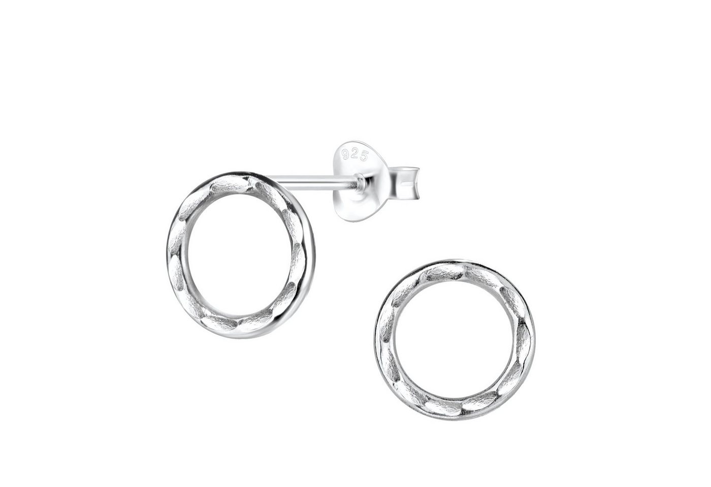 ALEXANDER YORK Paar Ohrstecker CIRCLE gemustert, 2-tlg., 925 Sterling Silber von ALEXANDER YORK