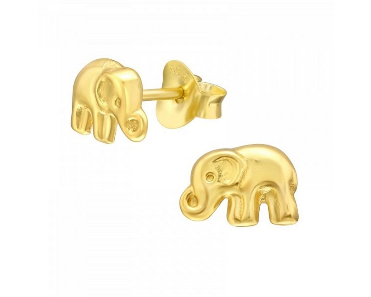 ALEXANDER YORK Paar Ohrstecker ELEFANT in Gold, 2-tlg., 925 Sterling Silber von ALEXANDER YORK