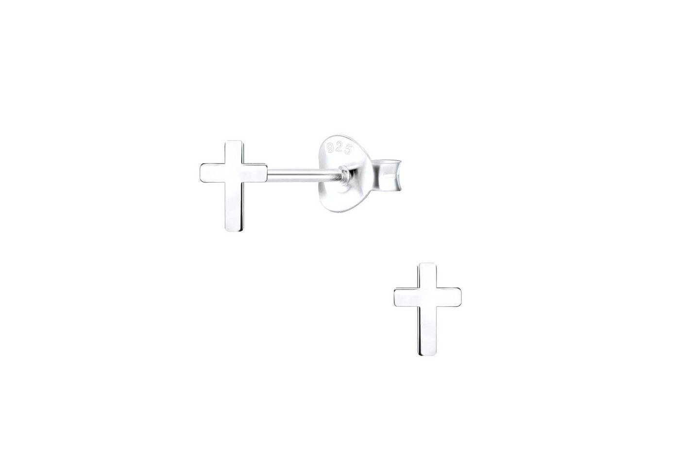 ALEXANDER YORK Paar Ohrstecker KREUZ, 2-tlg. (Ohrstecker), 925 Sterling Silber von ALEXANDER YORK