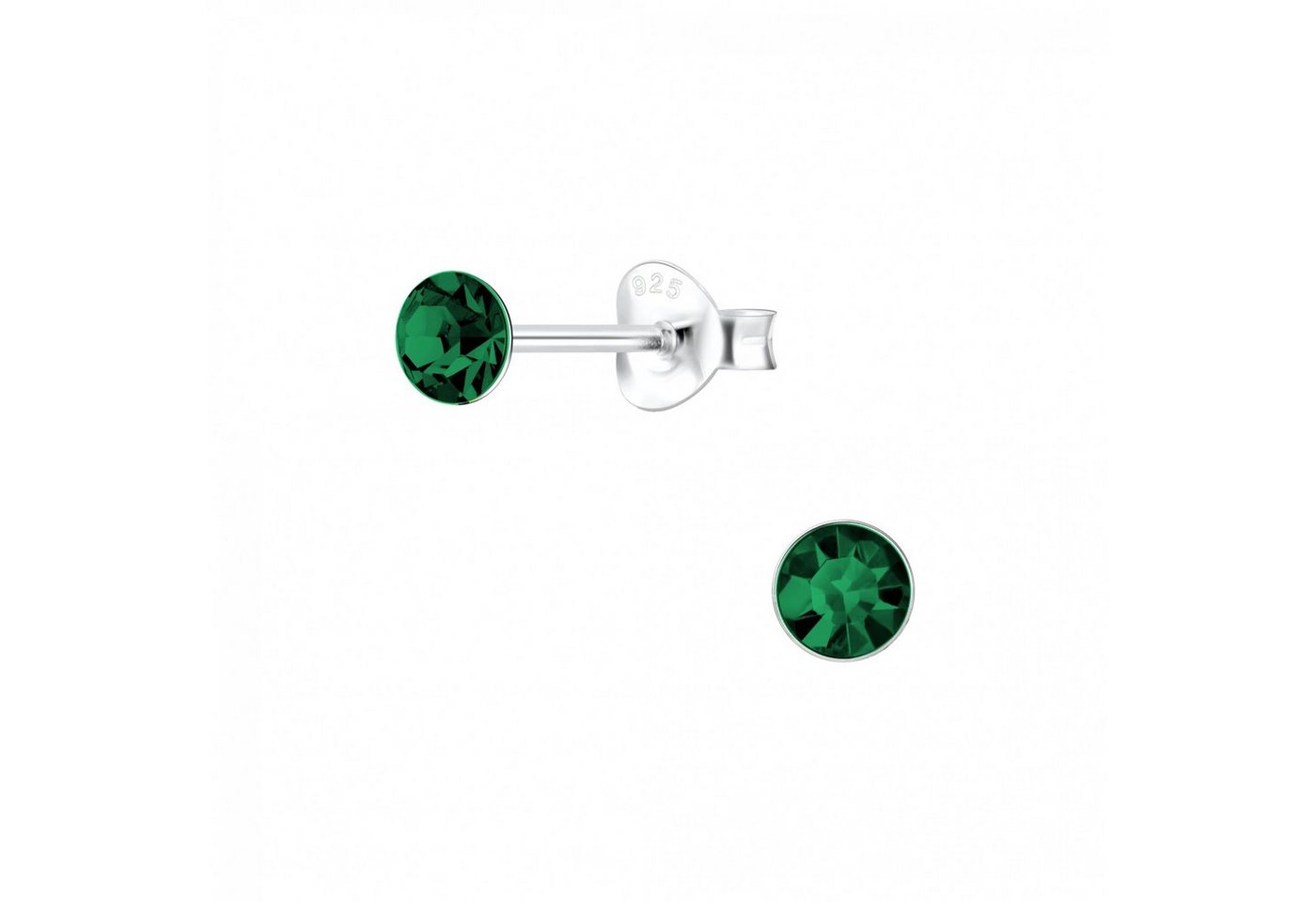 ALEXANDER YORK Paar Ohrstecker KRISTALL 4 mm emerald, 2-tlg. (Ohrstecker) von ALEXANDER YORK