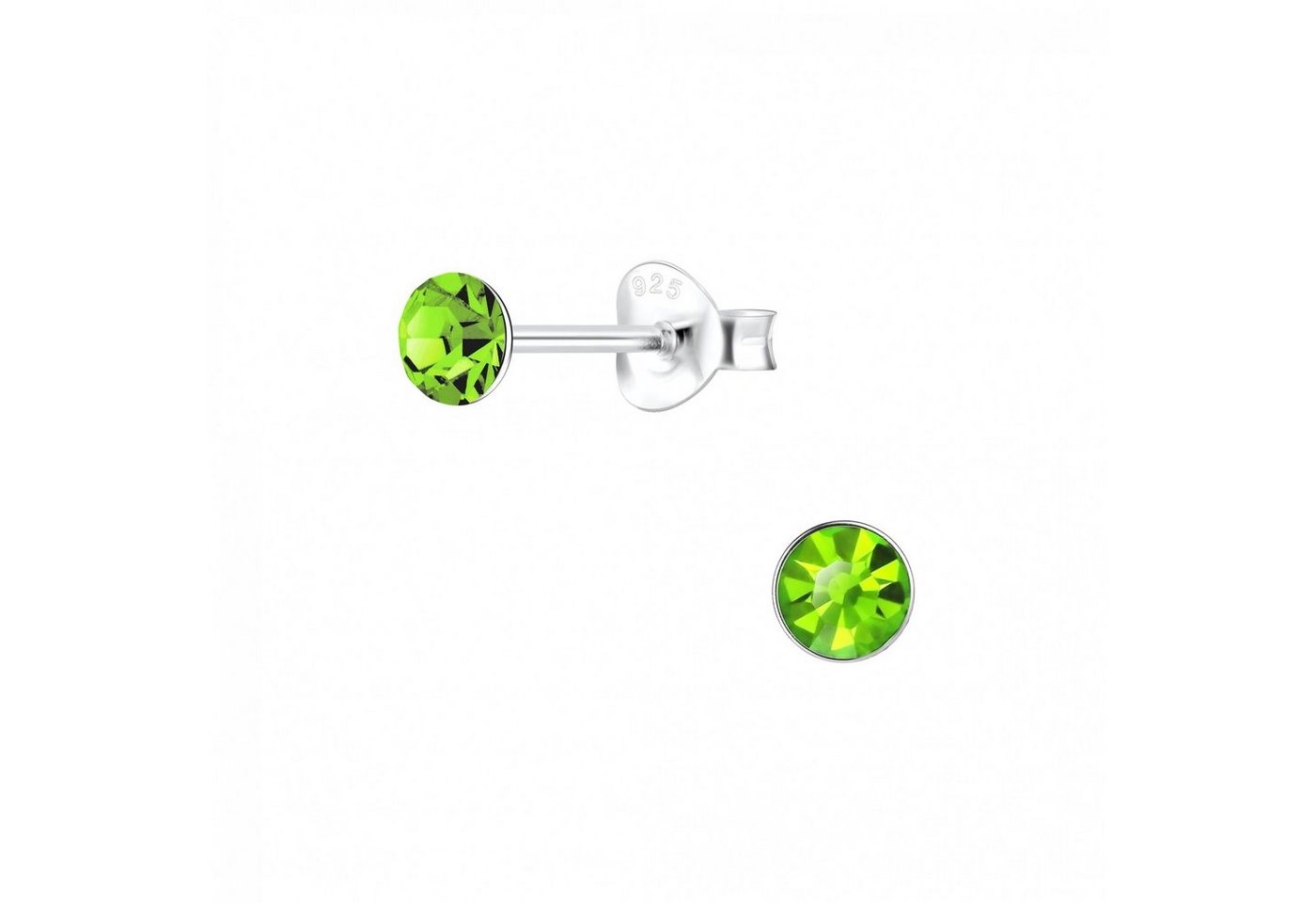 ALEXANDER YORK Paar Ohrstecker KRISTALL 4 mm peridot, 2-tlg. (Ohrstecker) von ALEXANDER YORK