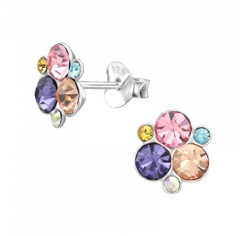 ALEXANDER YORK Paar Ohrstecker KRISTALL 6 regenbogenfarben, 2-tlg., 925 Sterling Silber von ALEXANDER YORK