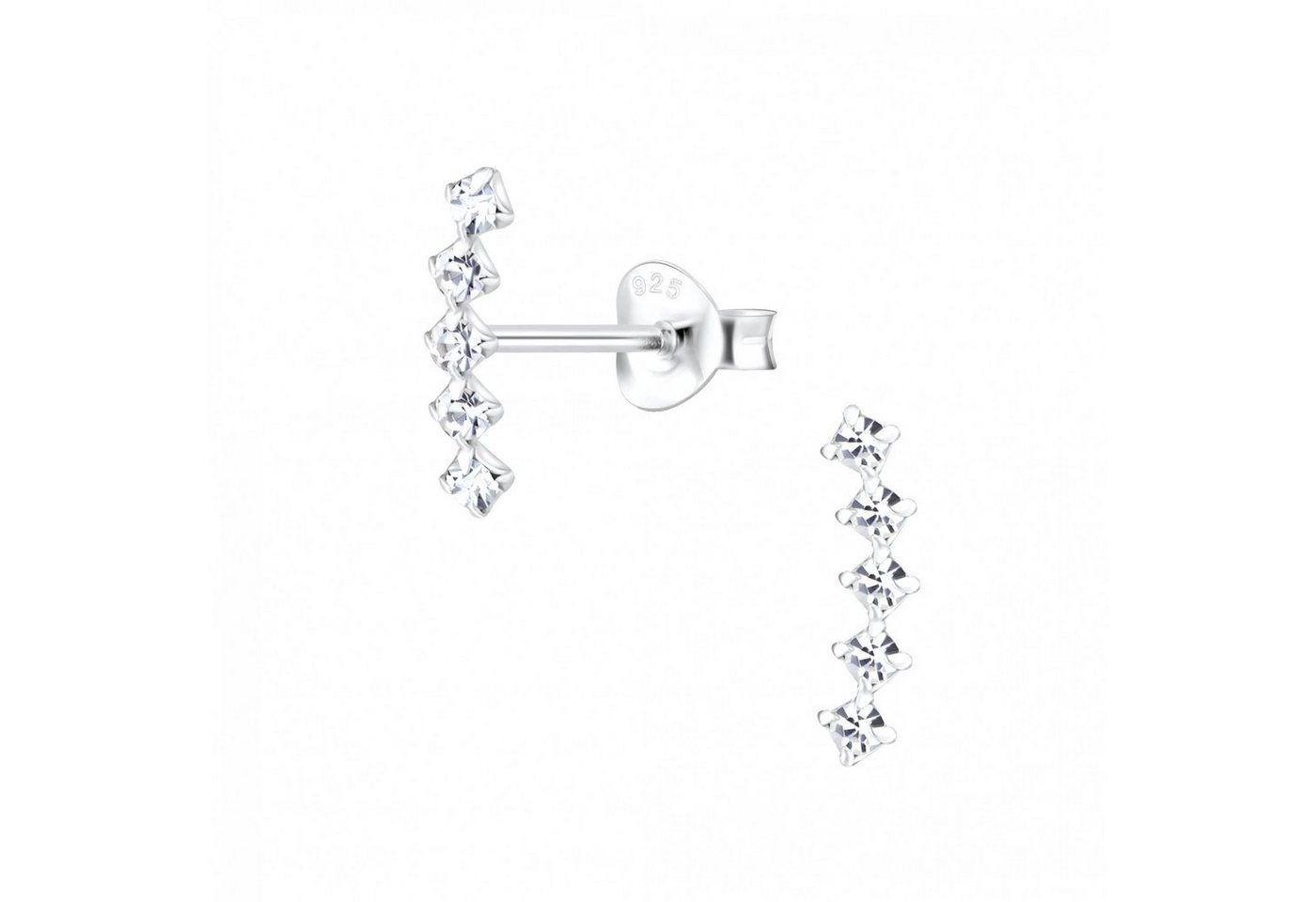 ALEXANDER YORK Paar Ohrstecker KRISTALLREIHE sparkling, 2-tlg., 925 Sterling Silber von ALEXANDER YORK