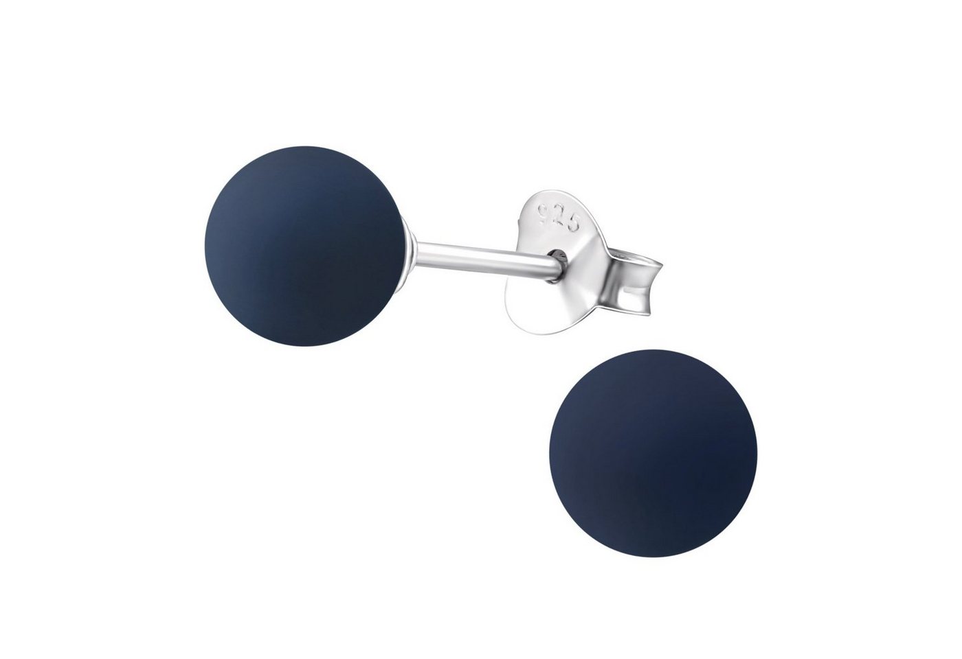 ALEXANDER YORK Paar Ohrstecker PERLE classic 6 mm dunkelblau, 2-tlg., 925 Sterling Silber von ALEXANDER YORK