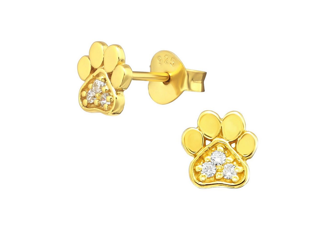 ALEXANDER YORK Paar Ohrstecker PFOTE in Gold mit Zirkonia, 2-tlg., 925 Sterling Silber ALEXANDER YORK Paar Ohrstecker PFOTE in Gold mit Zirkonia, 2-tlg., 925 Sterling Silber von ALEXANDER YORK