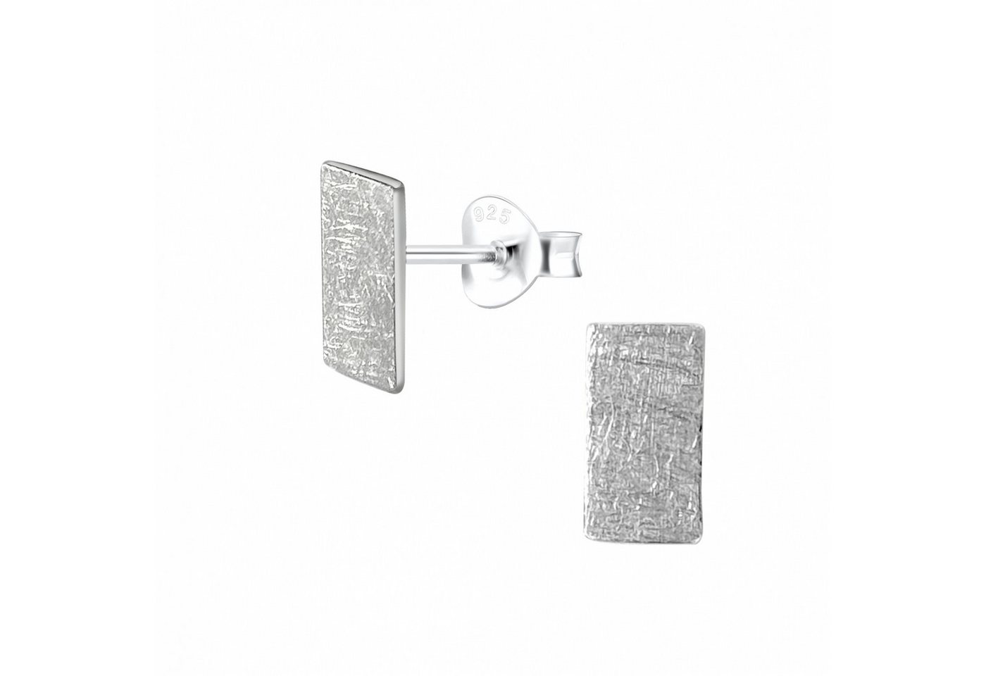 ALEXANDER YORK Paar Ohrstecker PLÄTTCHEN gebürstet, 2-tlg., 925 Sterling Silber von ALEXANDER YORK