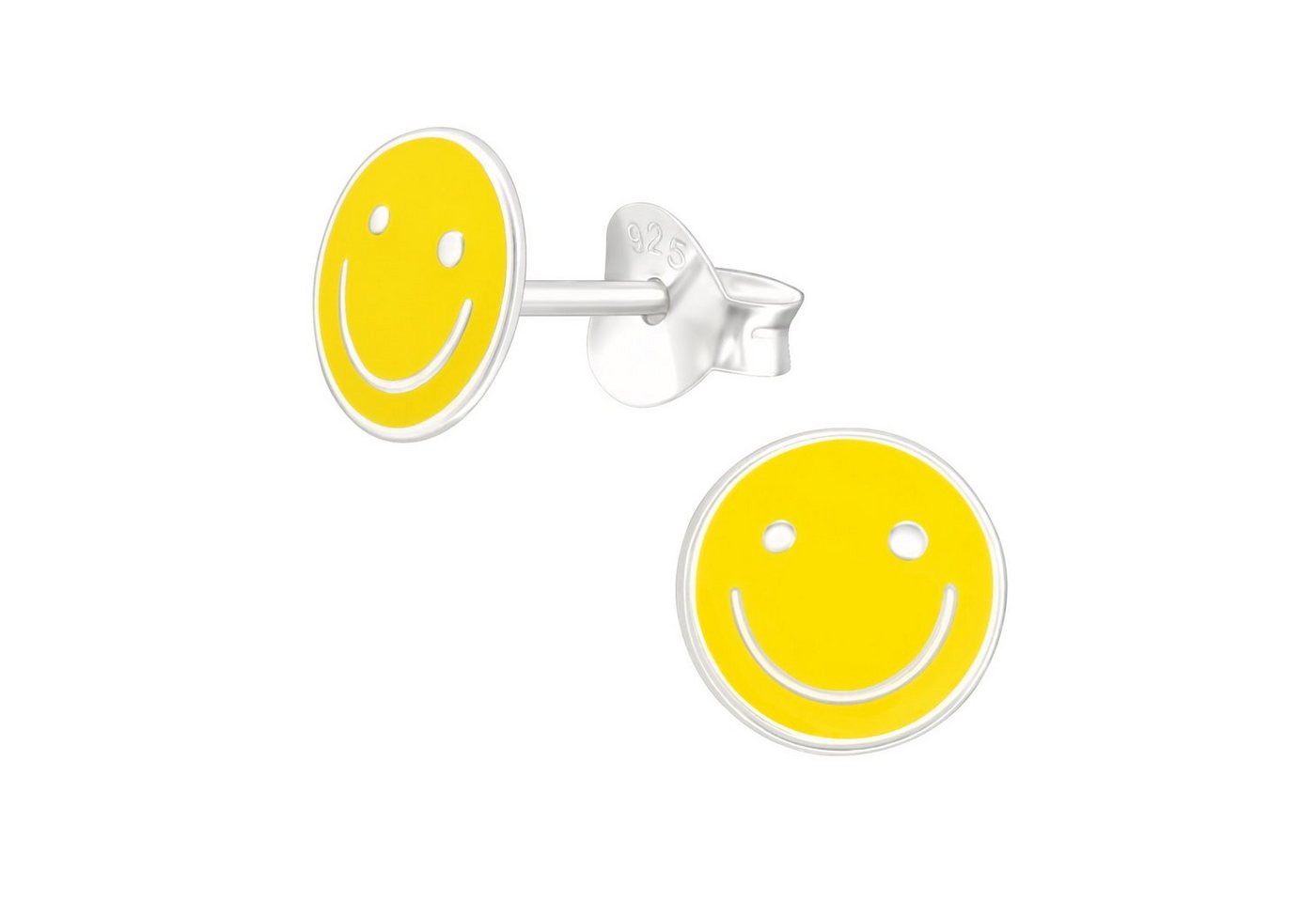 ALEXANDER YORK Paar Ohrstecker SMILEY gelb, 2-tlg. (Ohrstecker), 925 Sterling Silber von ALEXANDER YORK