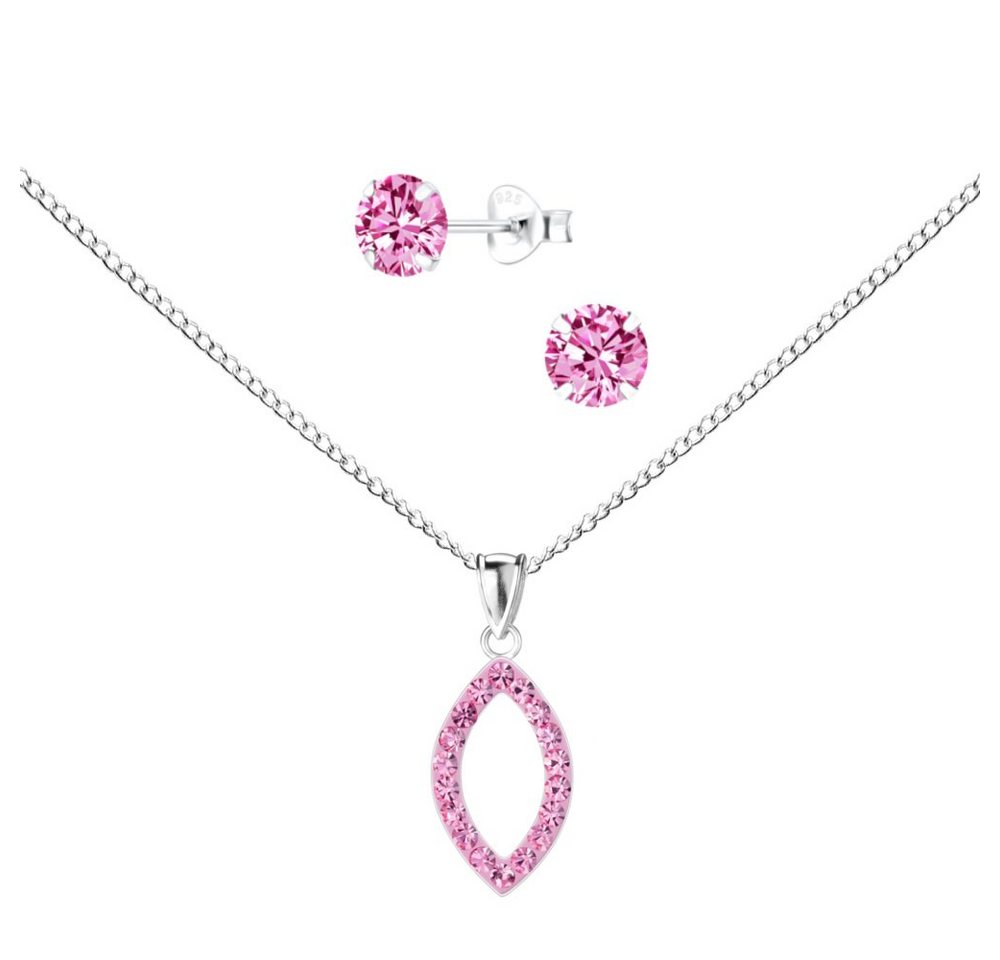 ALEXANDER YORK Schmuckset MARQUISE Zirkonia light rose, 4-tlg., 925 Sterling Silber von ALEXANDER YORK