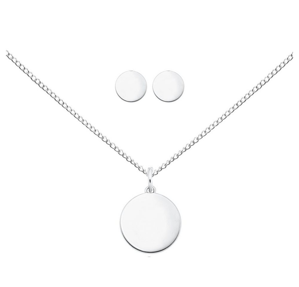 ALEXANDER YORK Schmuckset BASIC, 4-tlg. (Kette mit Anhänger, Ohrstecker), 925 Sterling Silber von ALEXANDER YORK